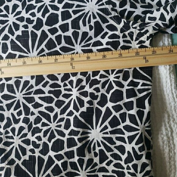 Perry Ellis Abstract Button-Front Shirt Short Sleeve Men's Size XL - Picture 9 of 10